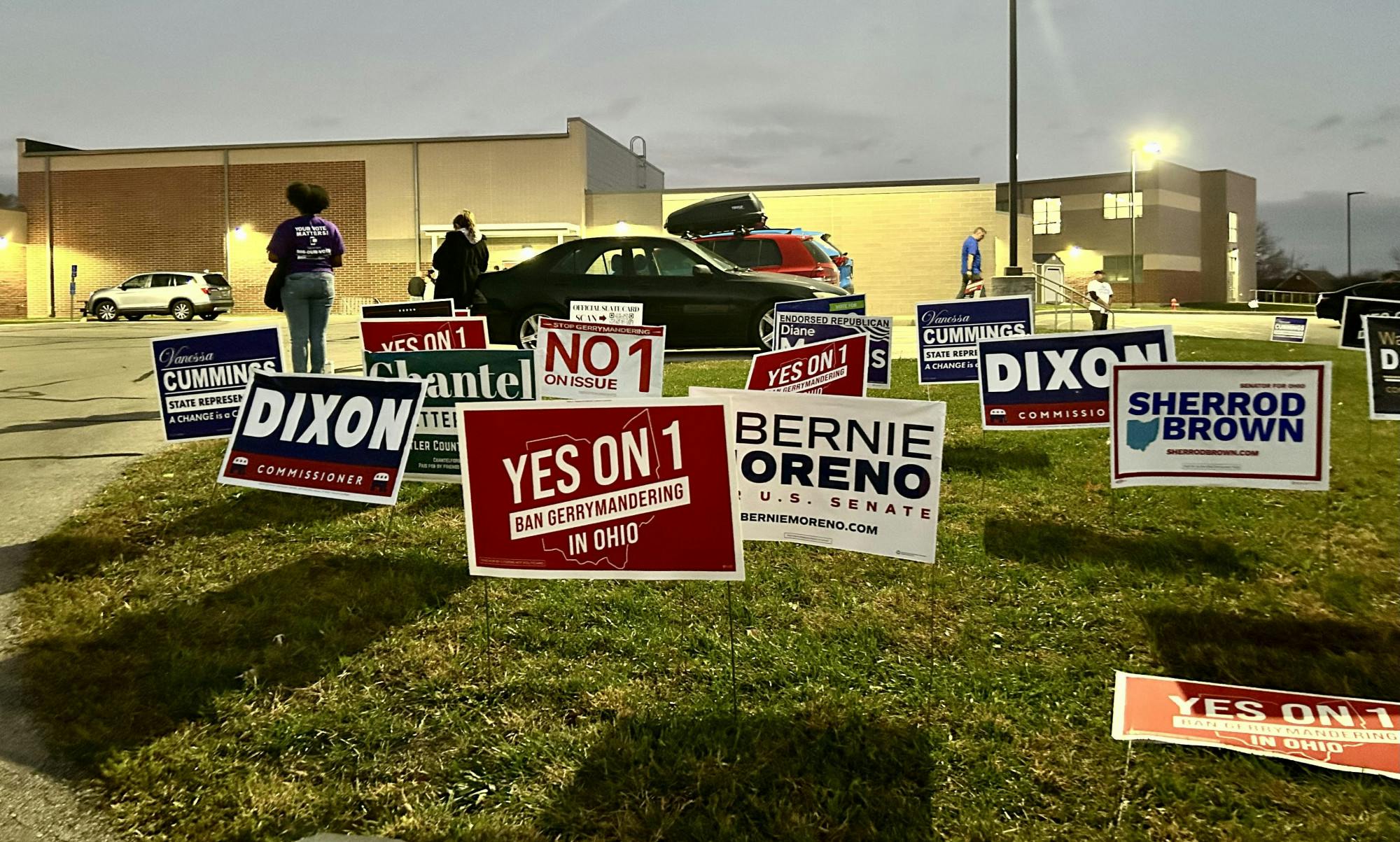 More than 30 voters lined up at Kramer Elementary at 6:30 a.m. to vote on Nov. 5.