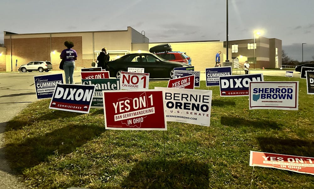 More than 30 voters lined up at Kramer Elementary at 6:30 a.m. to vote on Nov. 5.