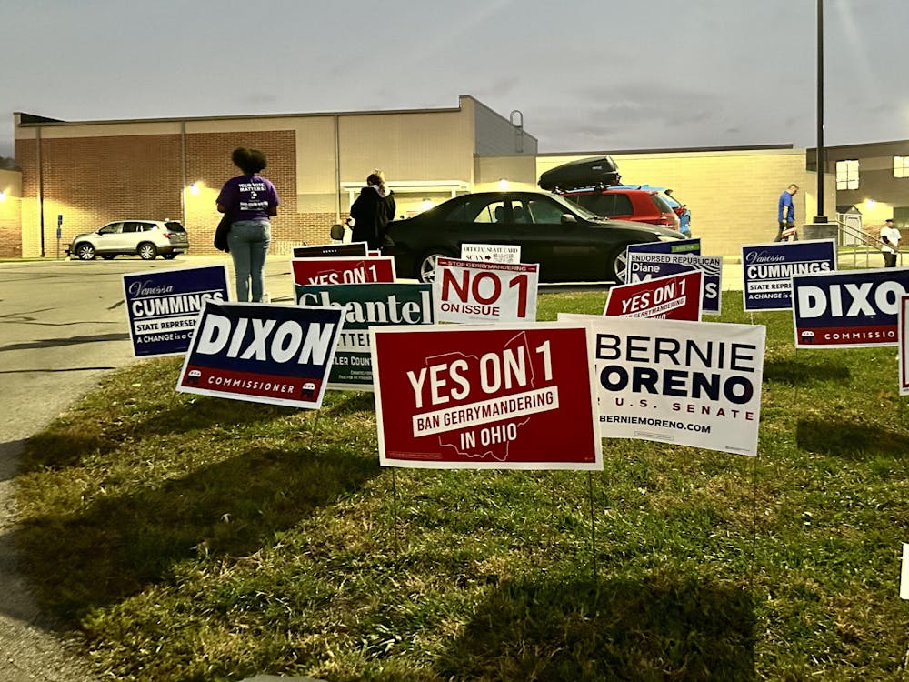 More than 30 voters lined up at Kramer Elementary at 6:30 a.m. to vote on Nov. 5.