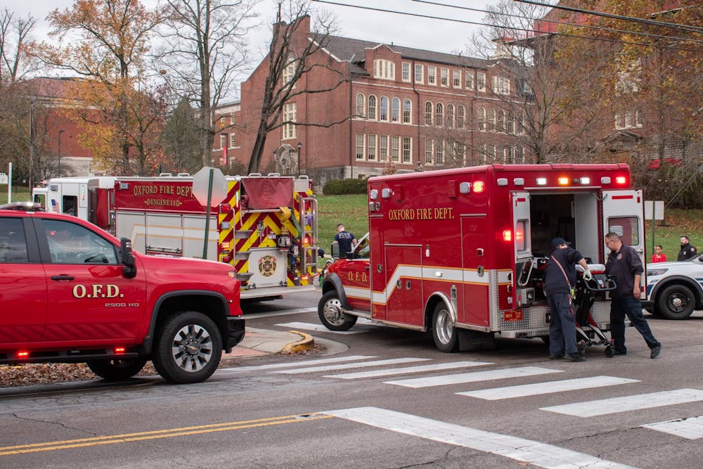 On Nov. 14 a pedestrian was hit by a jeep near Miami University.