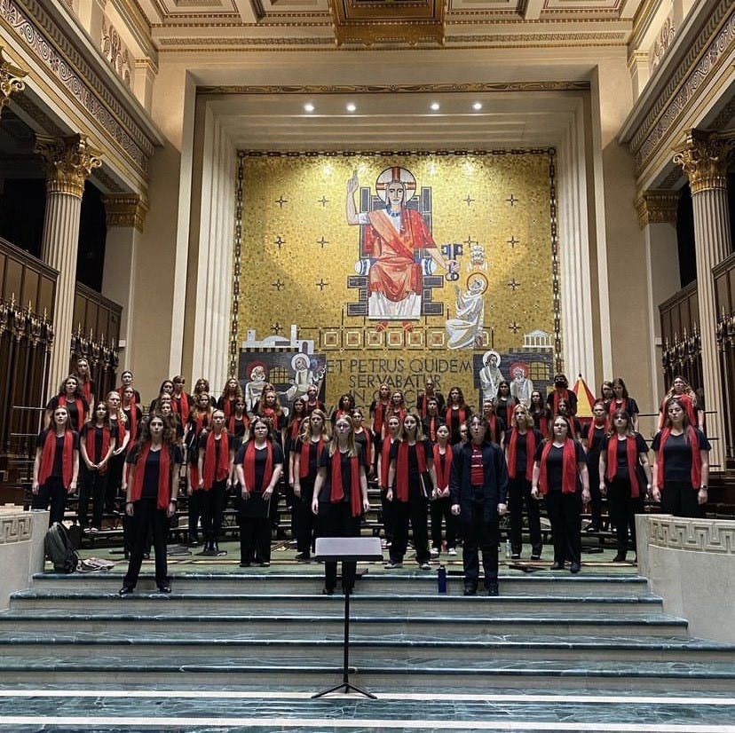 Miami's performing groups, like the Choraliers pictured here, often tackle music from other cultures.