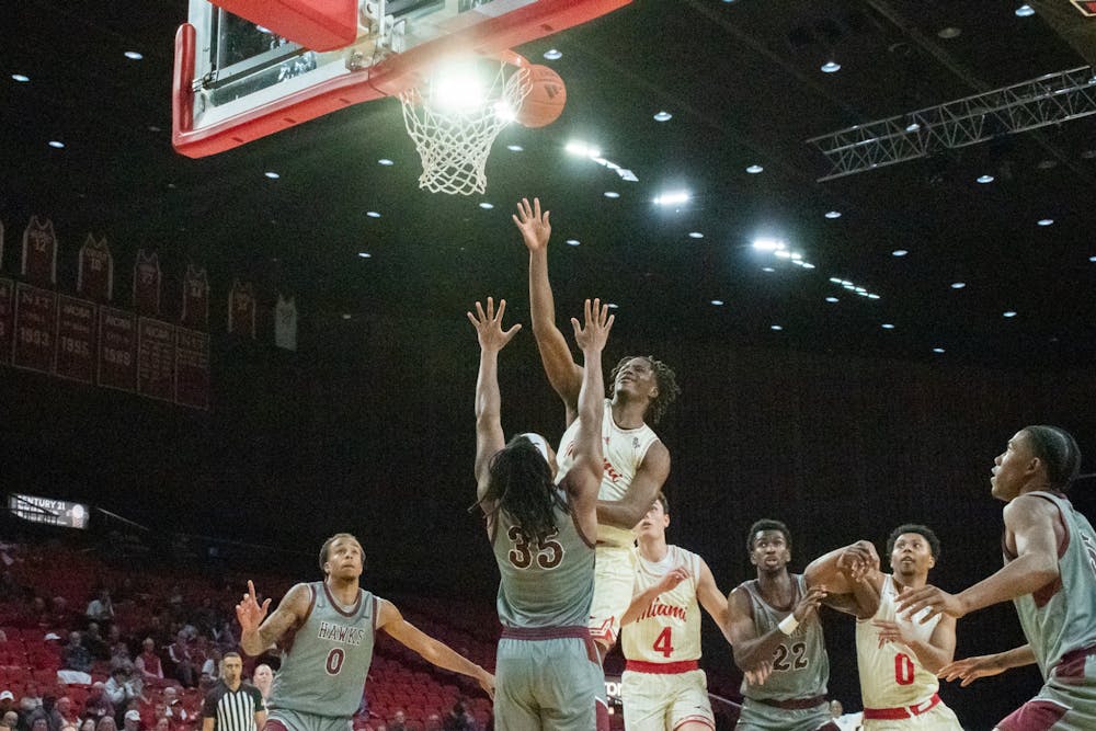 Junior forward Antwone Woolfolk going for a layup against Maryland Eastern Shore on Nov. 12