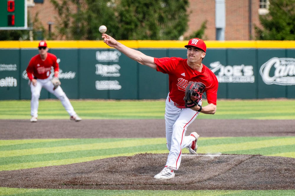 Clayton Burke pitches against Kent State at McKie Field at Hayden Park on April 13, 2025.