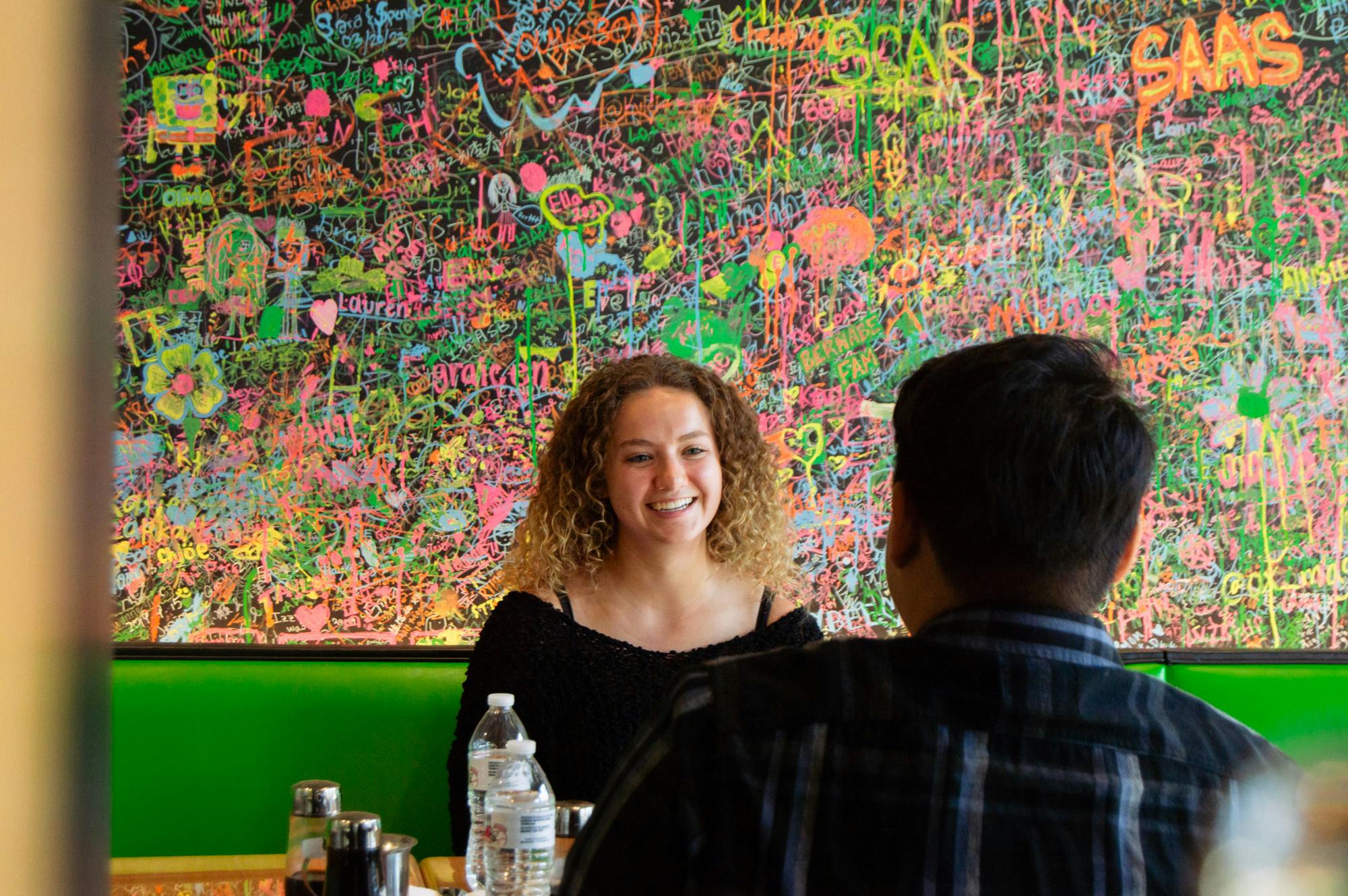 Tommy and Gina shared crab rangoons and talked about their passions.