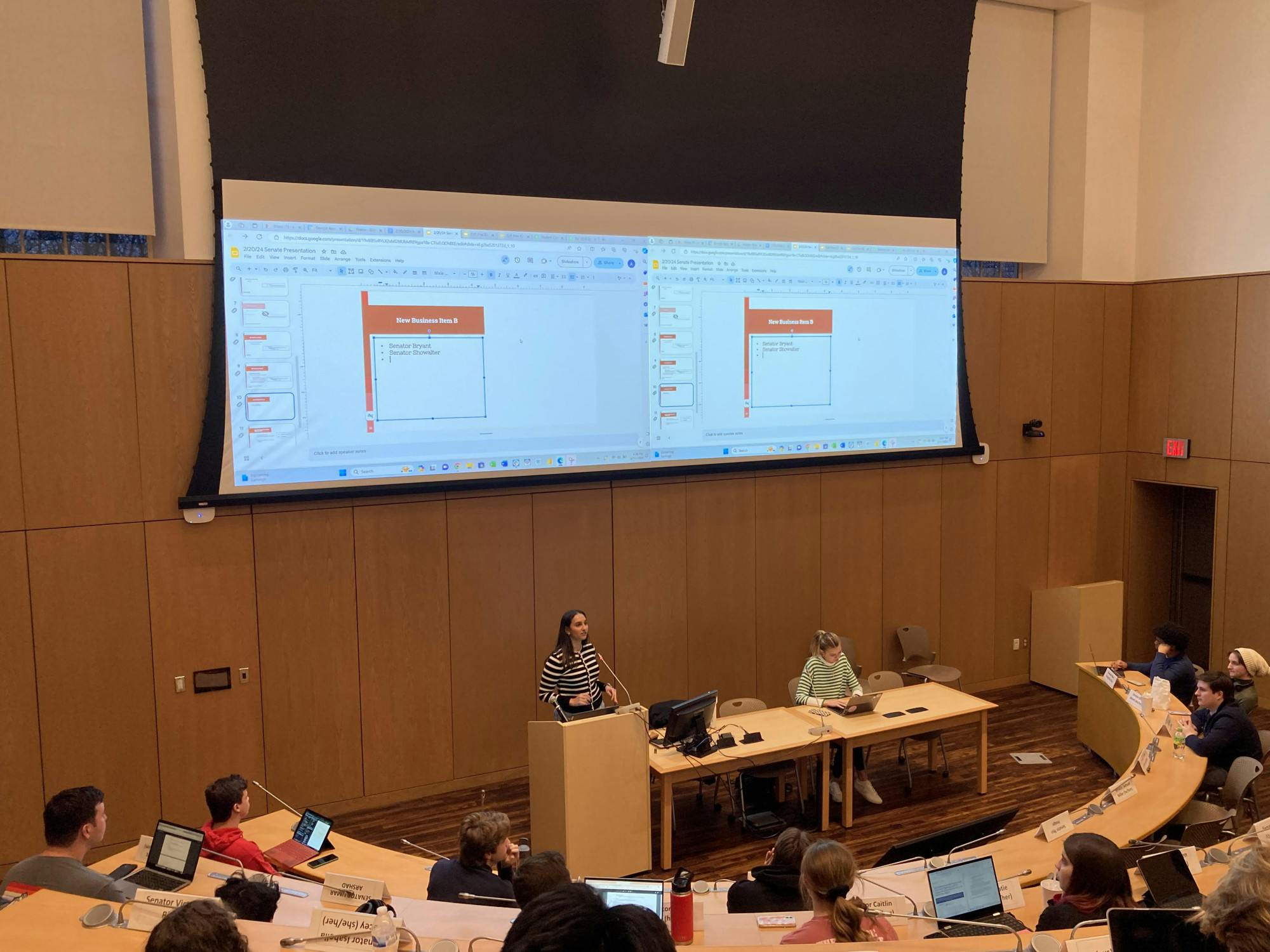 Senate Speaker Tia Bakshi said multiple committees will review the signatures from this year's student body president nominees.