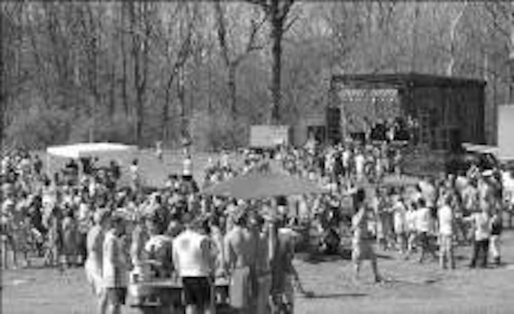 Oxfest attendees enjoy the music and lively atmosphere in spring 2009.