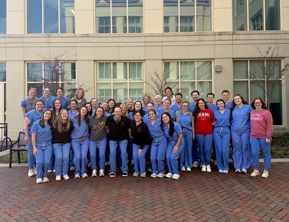 The 2027 cohort for the PA studies says goodbye to Dr.Howell on his last day.