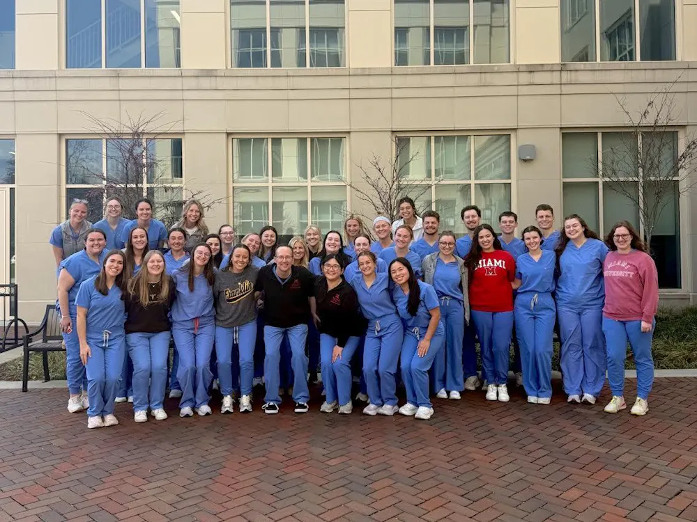 The 2027 cohort for the PA studies says goodbye to Dr.Howell on his last day.