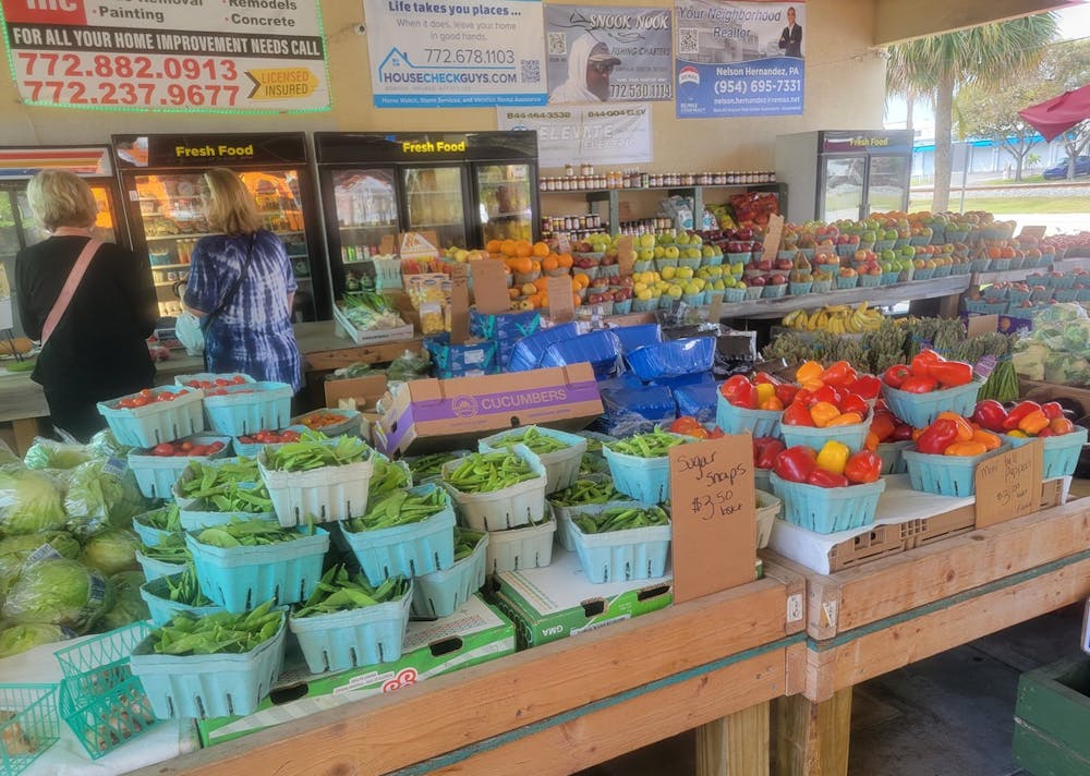 A produce market in Florida