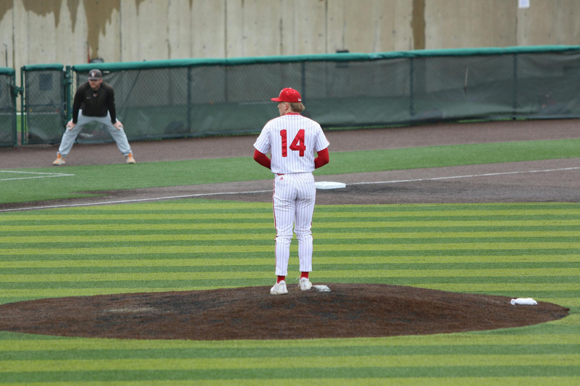 Patrick Mastrian IV allowed six hits and one walk with five strikeouts in the first game of the series
