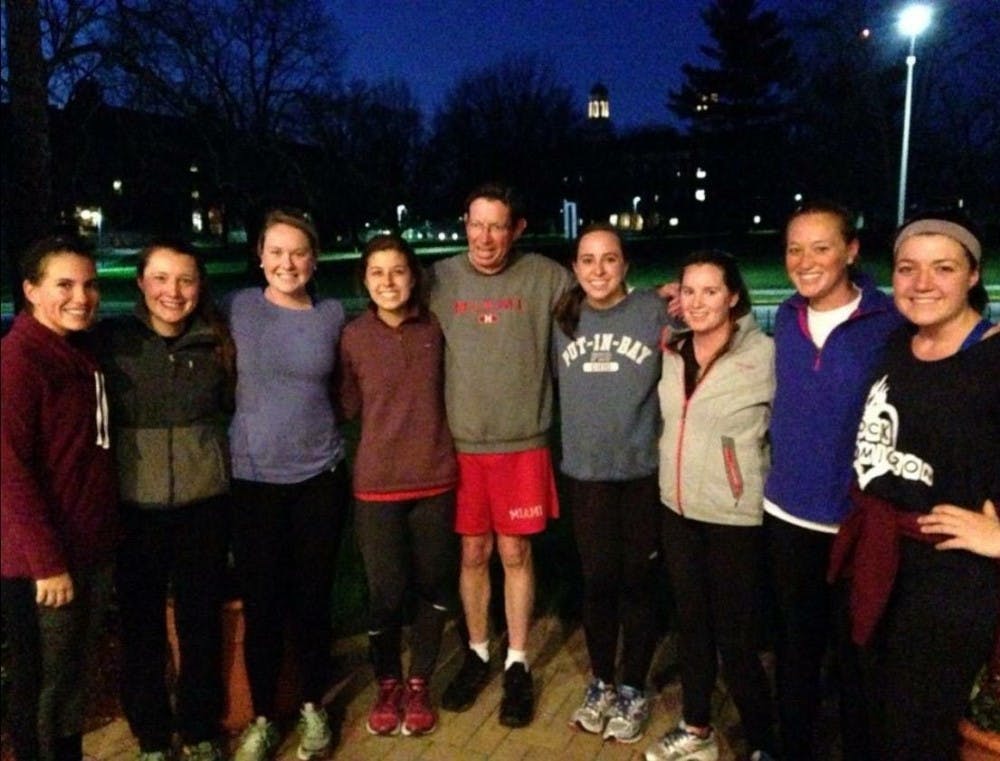 My friends and I on our run with President Hodge