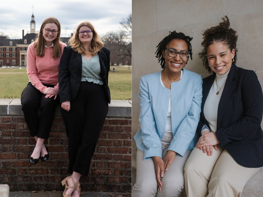 Miami University students have two choices to vote for in the Student Body President and Vice President elections next week: Cameron Tiefenthaler and Grace Payne (left) or Nyah Smith and Jules Jefferson (right).