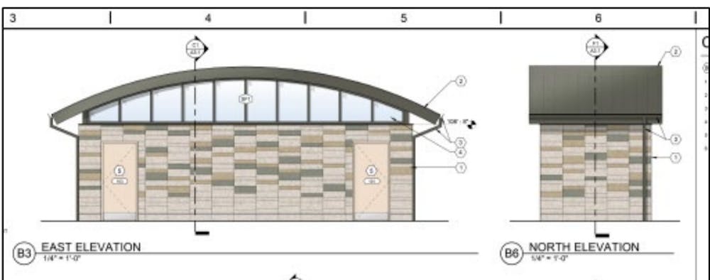 A preliminary plan for the public restroom Uptown.