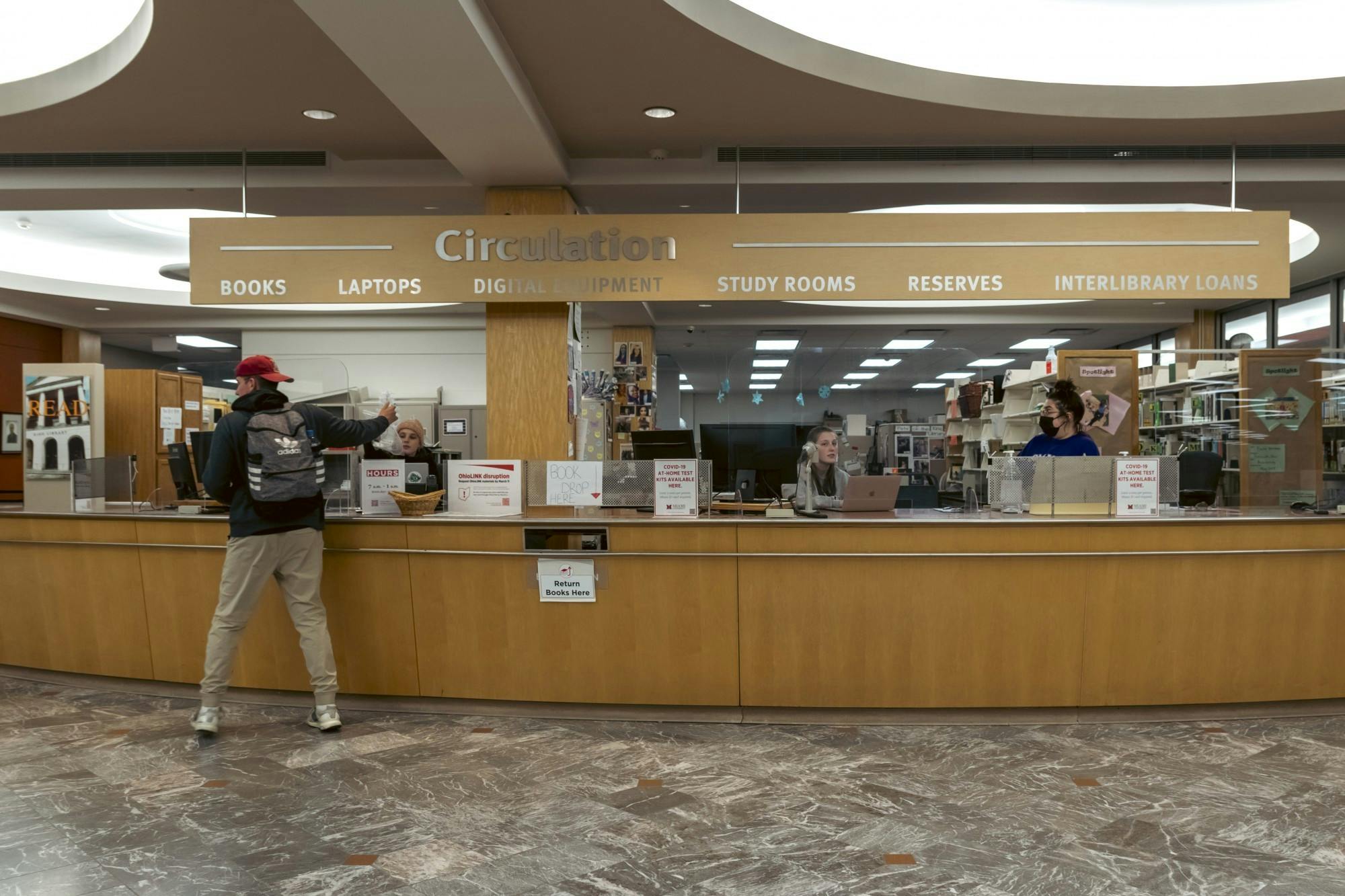 Custodial staff found the bed bug near the circulation desk at King Library.