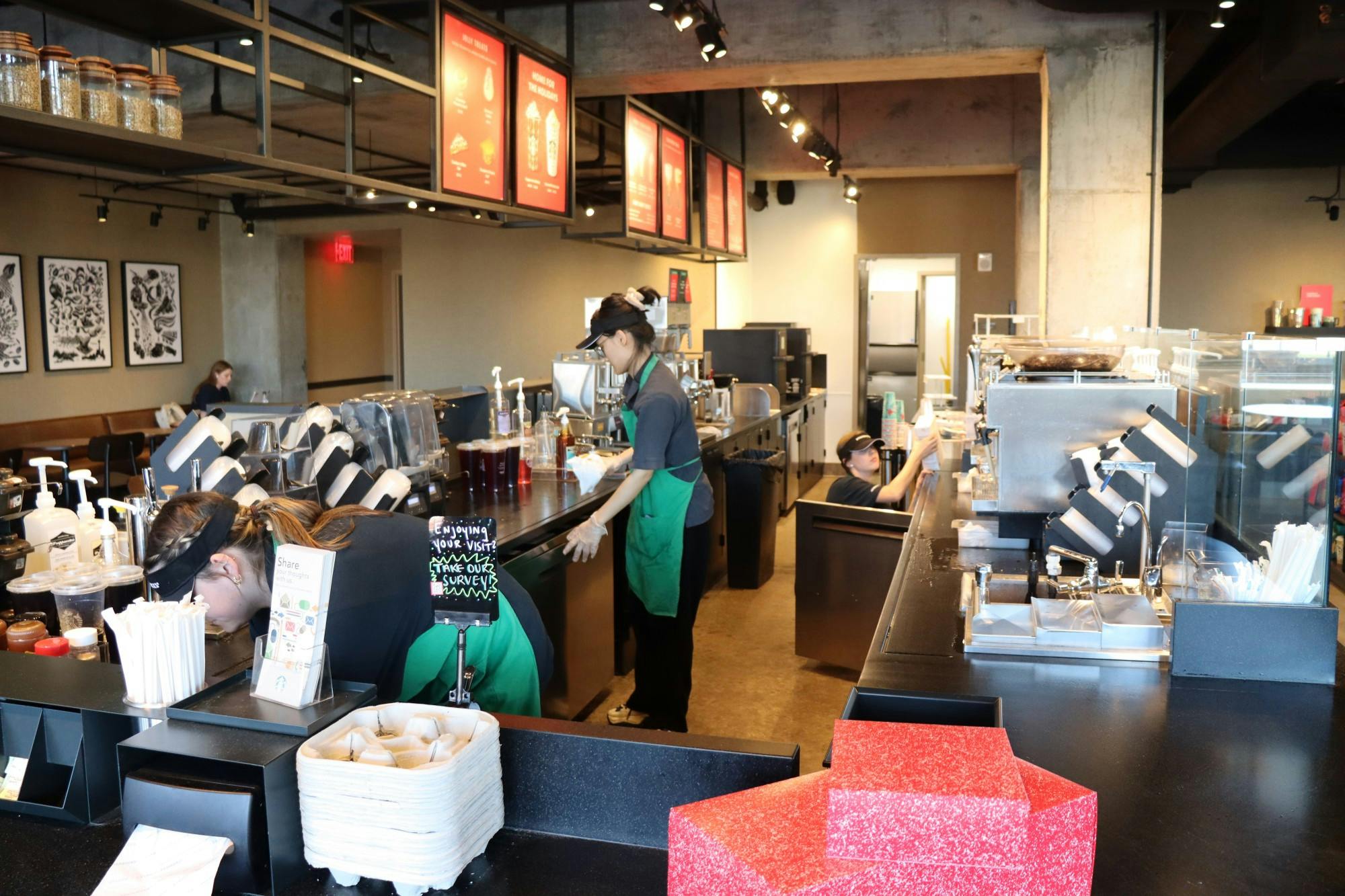 Miami University's Withrow Starbucks is open for the first time since the start of the COVID-19 pandemic.