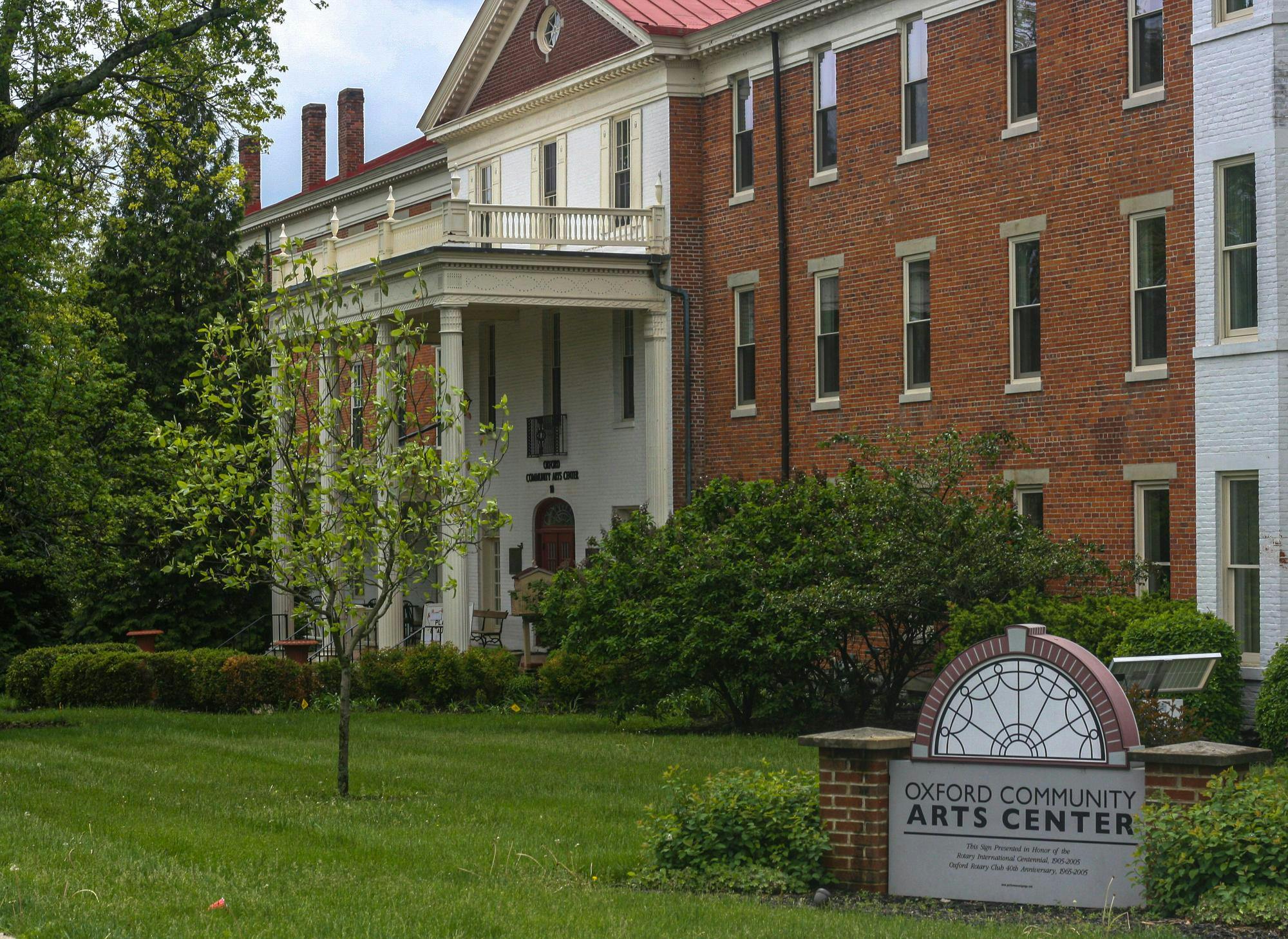 Oxford Community Arts center building on South College Avenue, previously the Oxford Female Institute.