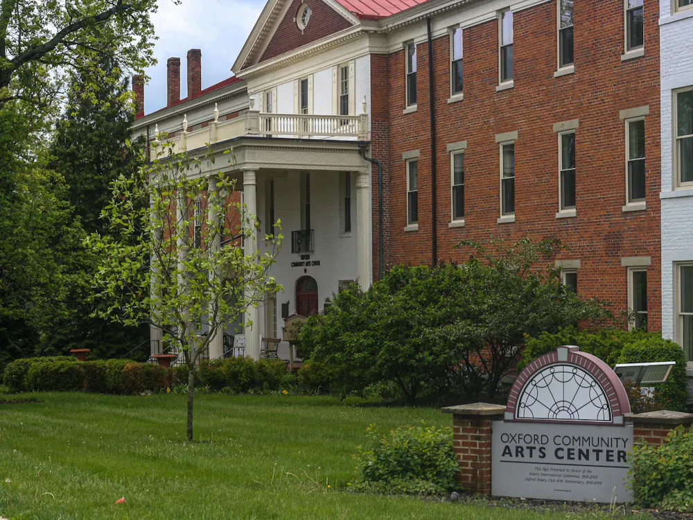 Oxford Community Arts center building on South College Avenue, previously the Oxford Female Institute.