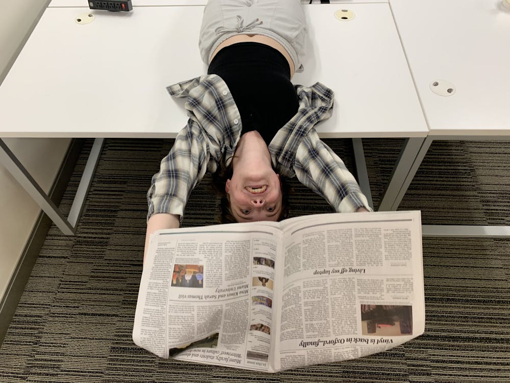 <p>Senior Staff Writer Meta Hoge is known to &quot;hang&quot; around the newsroom in her free time.</p>