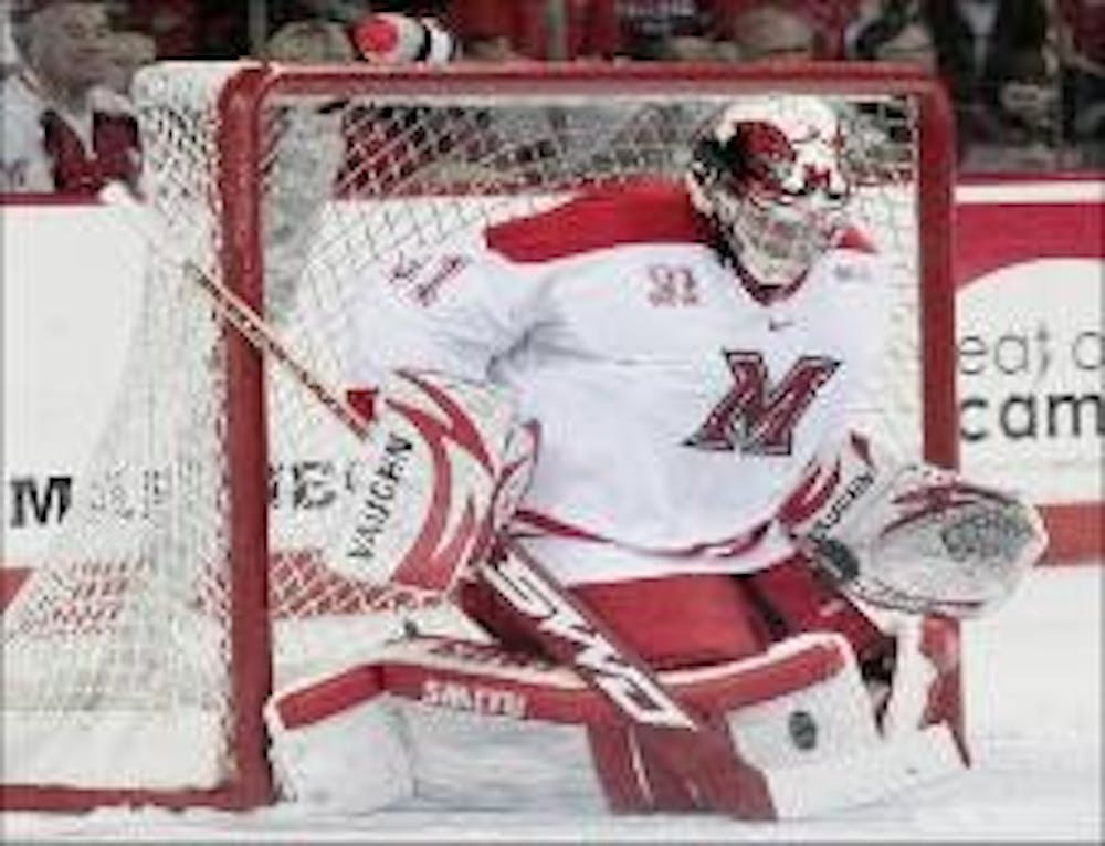 Freshman goalie Connor Knapp and the RedHawks boast a stout penalty kill, having stopped all 16 of The University of Notre Dame's power plays Oct 24-25. For the season, Miami is 37-39 in killing penalties, ranking the team 6th in the nation.