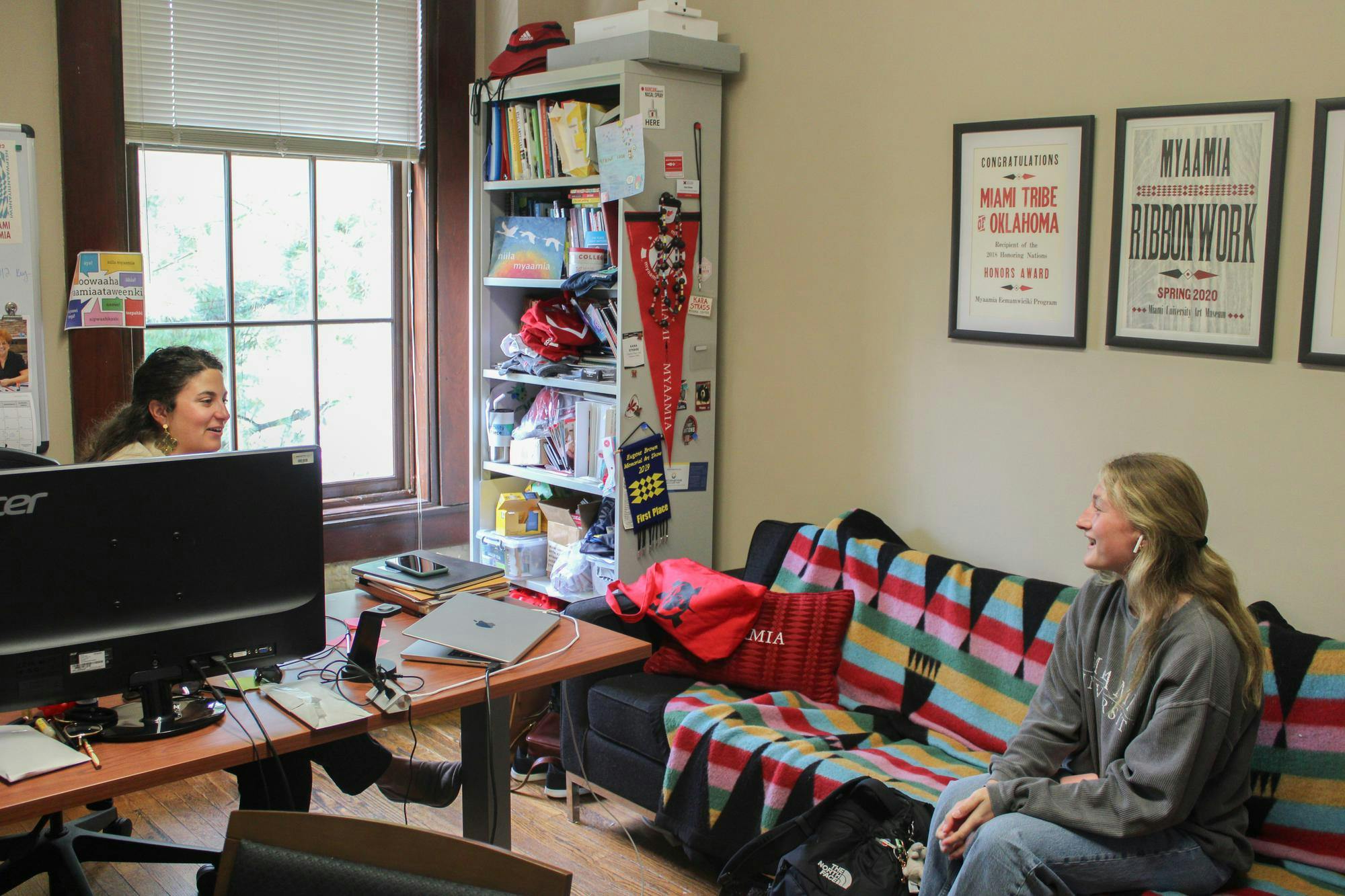 Students are advised by Kara Strass, director of Miami Tribe relations for the Myaamia Center. 