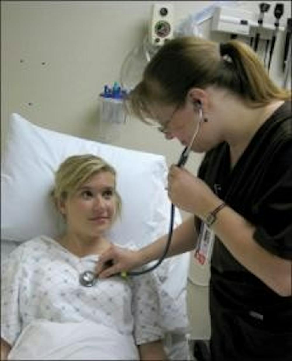 Miami University junior Kara Ferguson experiences the personal attention from a McCullough-Hyde nurse that helped the hospital receive top rankings.