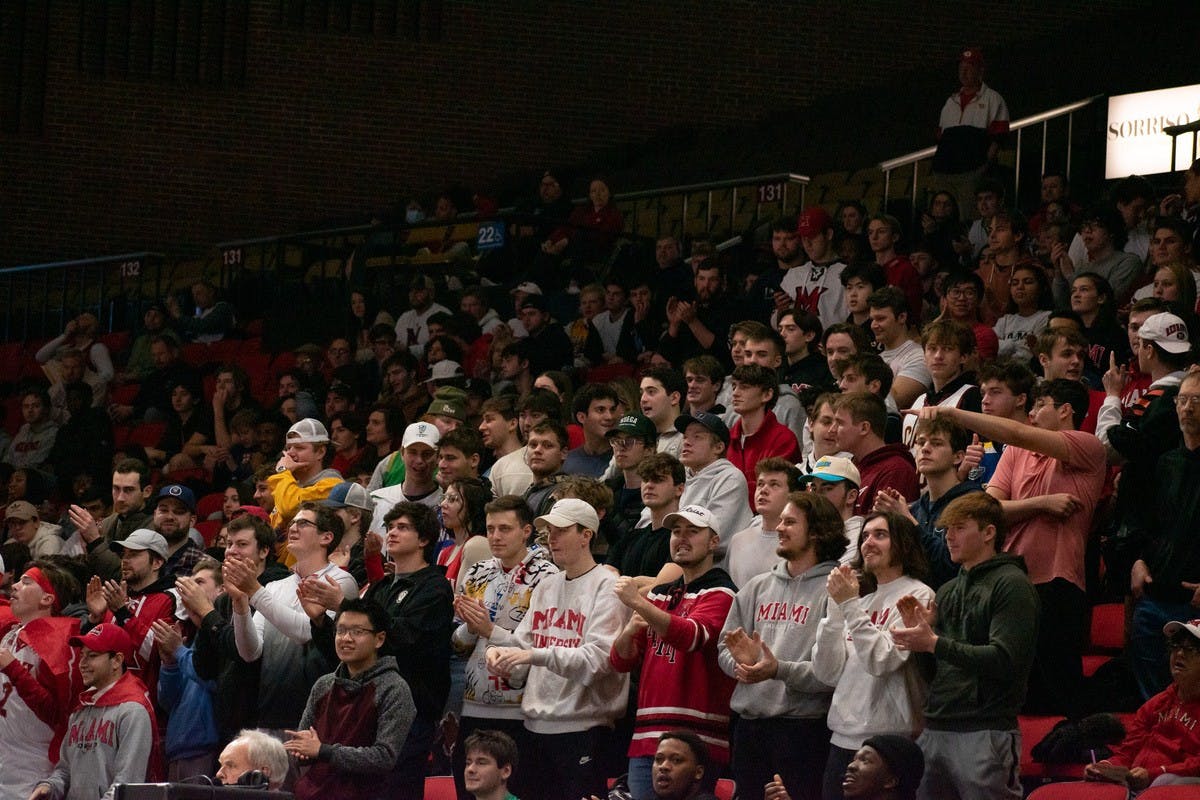 Fans packed into Millett Hall Saturday to watch Miami face off against former five star prospect Emoni Bates﻿