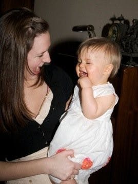 My niece, Adriana, and me when I was a sophomore in high school. She is now 6 years old, and as cute as ever. 