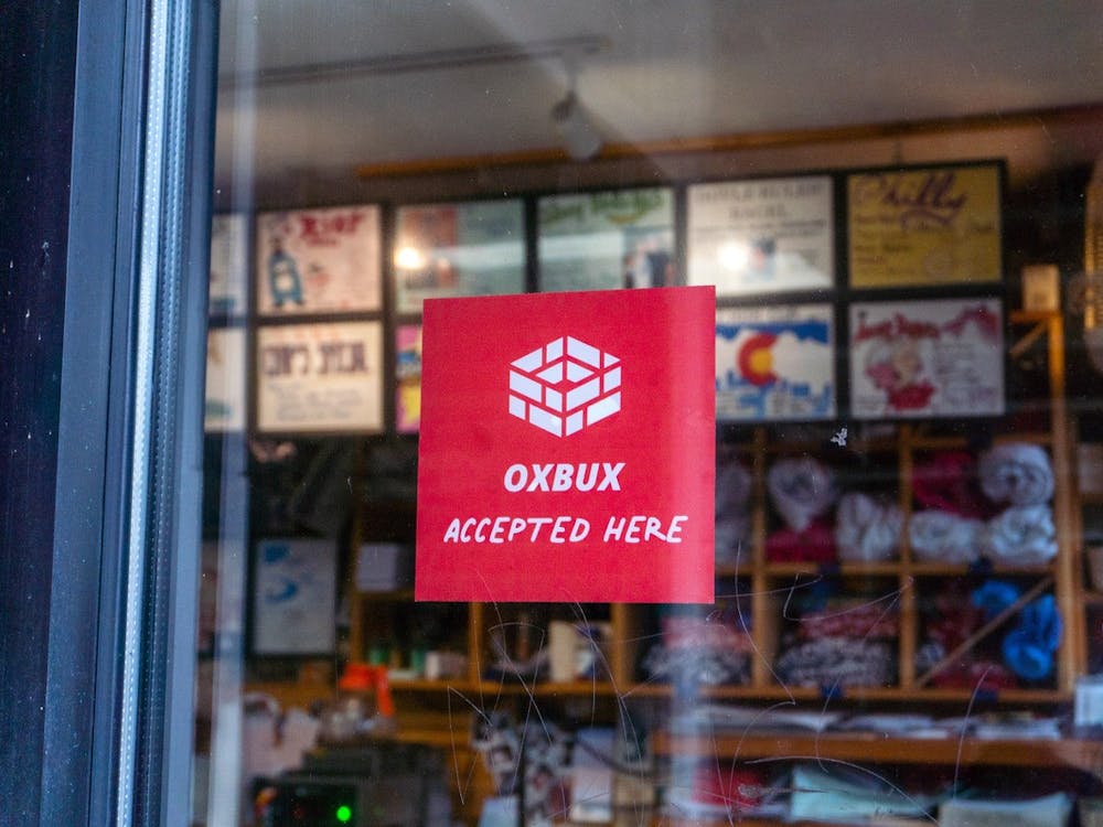 Oxbux features several Uptown businesses, including Bodega, Panda Garden Express, Ohana Island Grill, Kofenya Coffee, Oxford Sushi King, Brick House Cafe and Bagel and Deli.