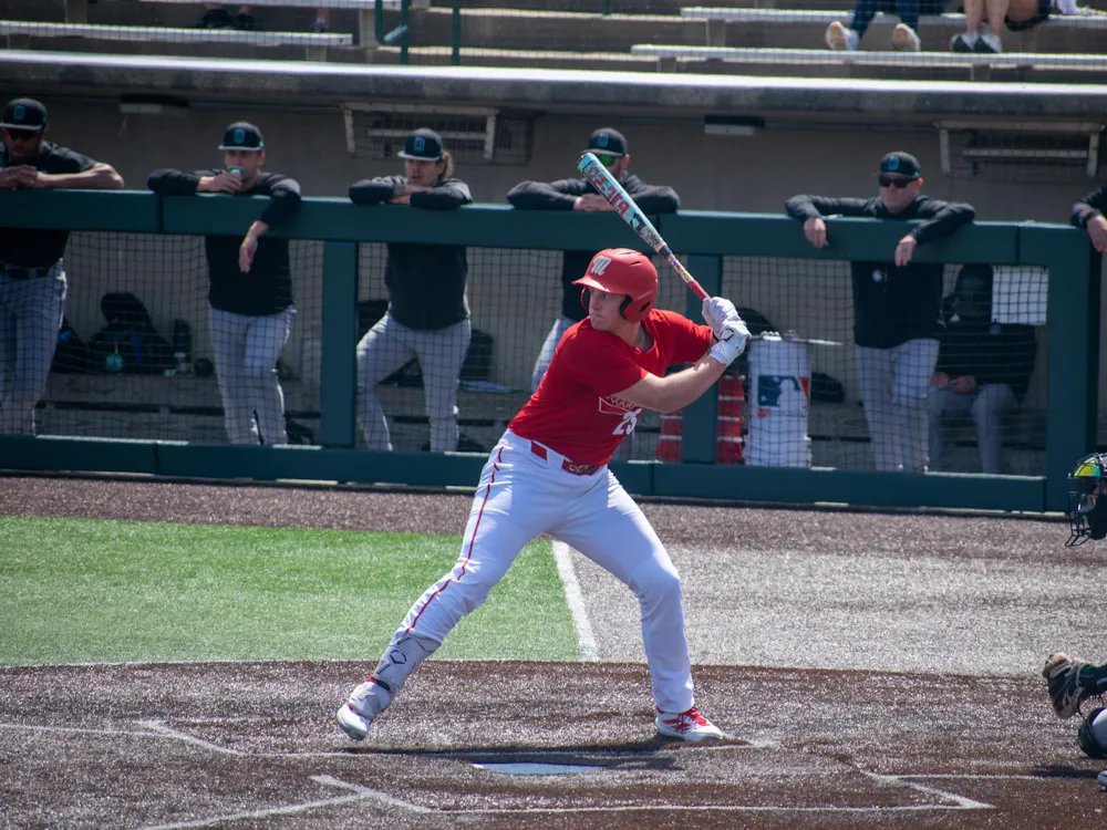 MAC Player of the Year Tommy Harrison strides into his swing against Ohio University on April 16.