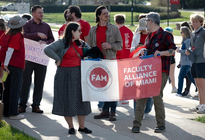 Students and faculty protest funding shortfalls, departmental issues and ICE
