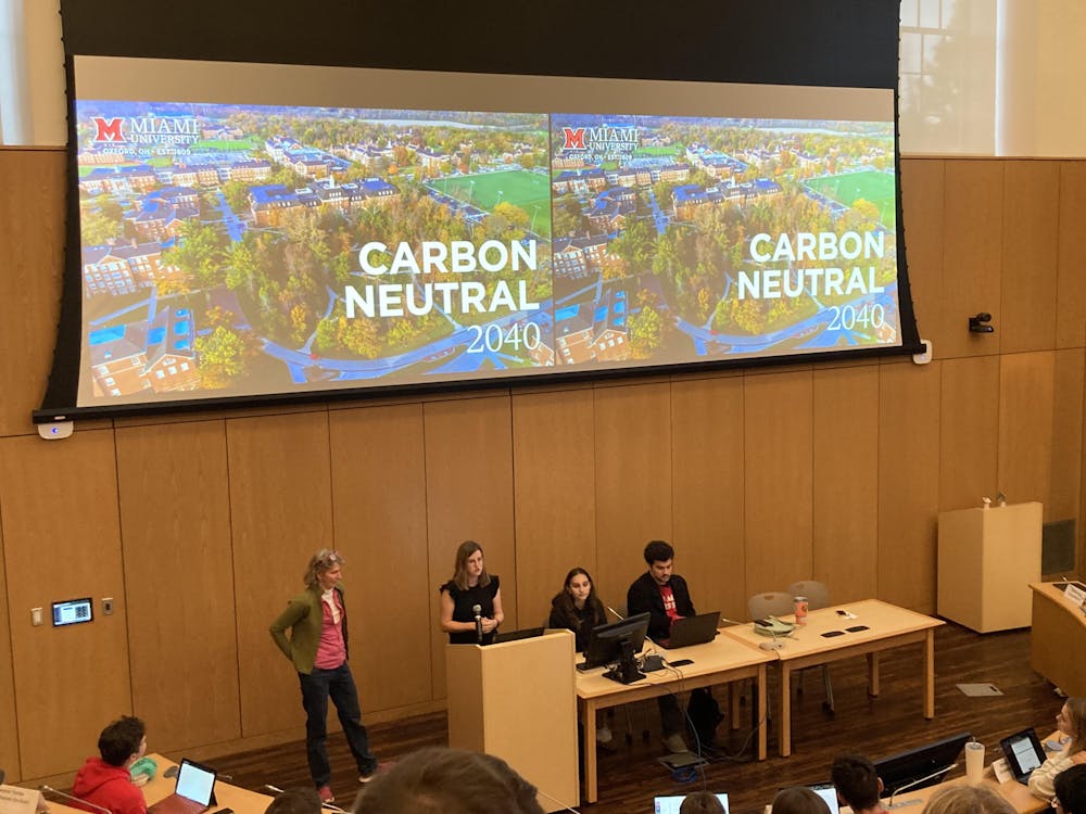 <p>Olivia Herron presented the new climate action plan to ASG.﻿</p>