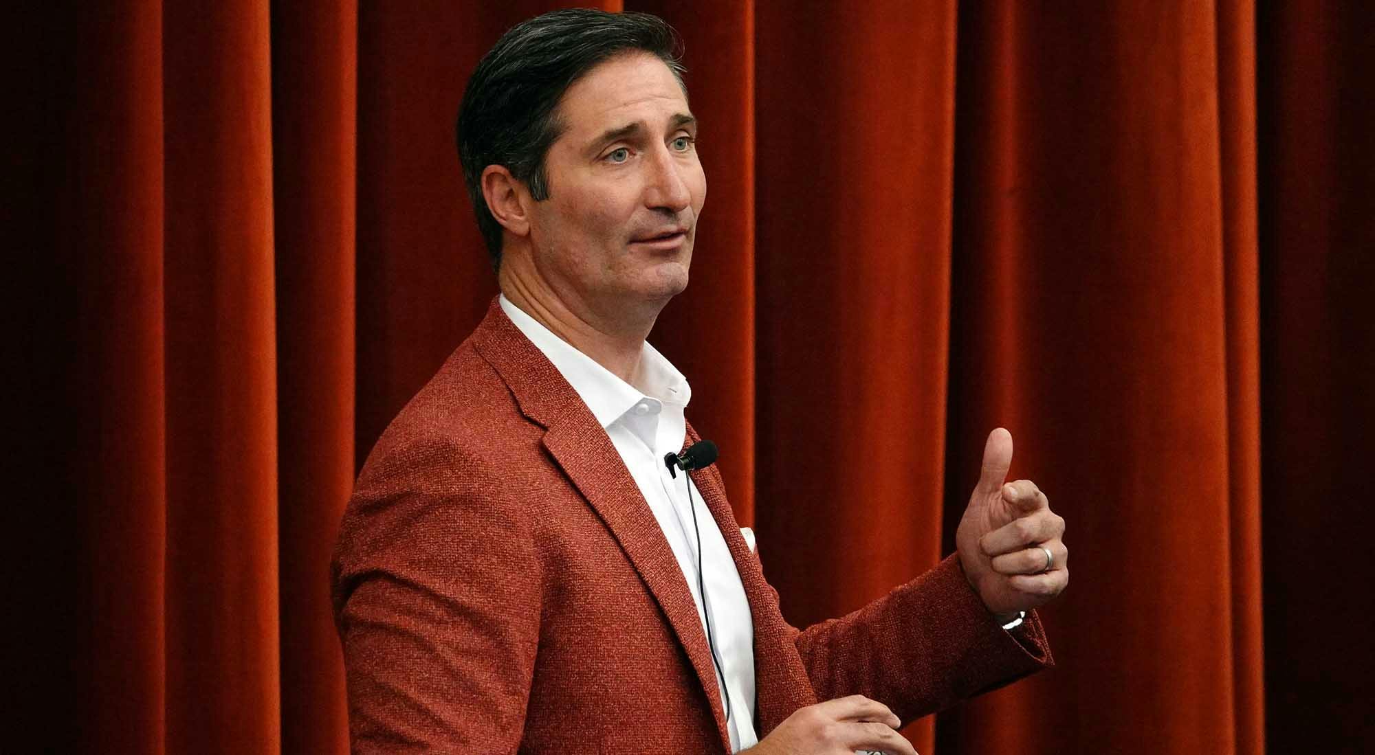 Brian Niccol spoke to Miami University Farmer School of Business students in October 2019 about his path to success.