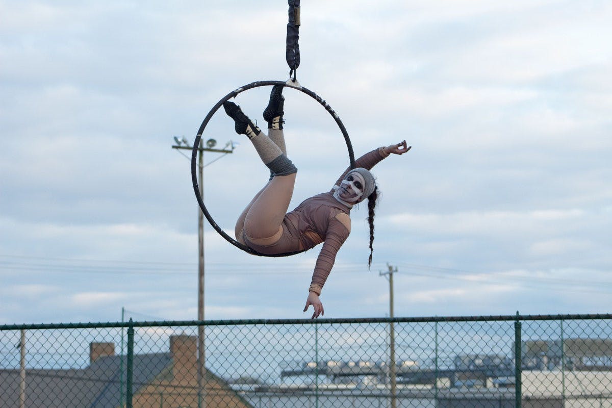 Oxford&#x27;s drive-thru circus provided both tricks and treats to visitors in their vehicles.
