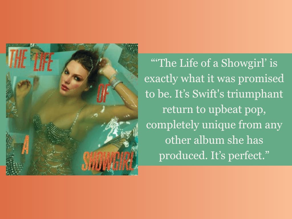 Assistant Campus and Community Editor Parker Green reviews Taylor Swift's new album "The Life of a Show Girl."