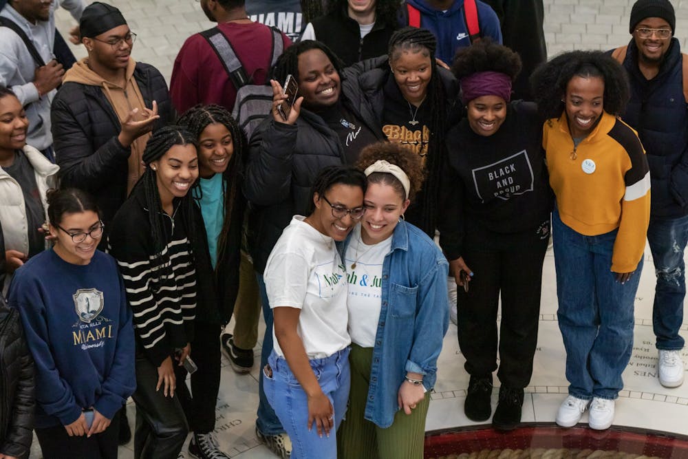 Nyah Smith and Jules Jefferson celebrated with friends and supporters after winning Student Body President and Vice President, respectively. 
