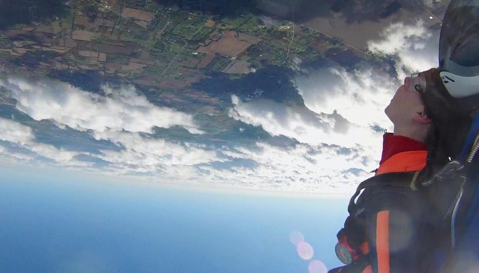 Plummeting toward the Earth | Photo by Alison Perelman