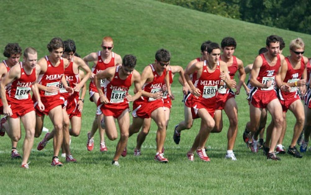 The Miami men’s cross country team starts off their race at the Pre-NCAA Invitational Oct. 17, 2009.