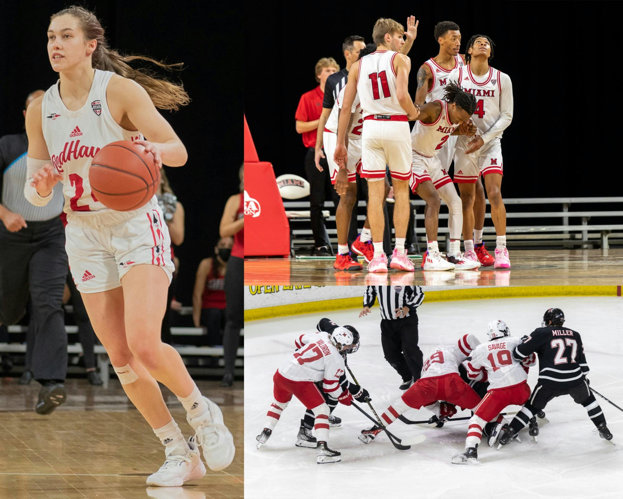 Miami University wrapped up its women’s and men’s basketball seasons and its hockey season last weekend.