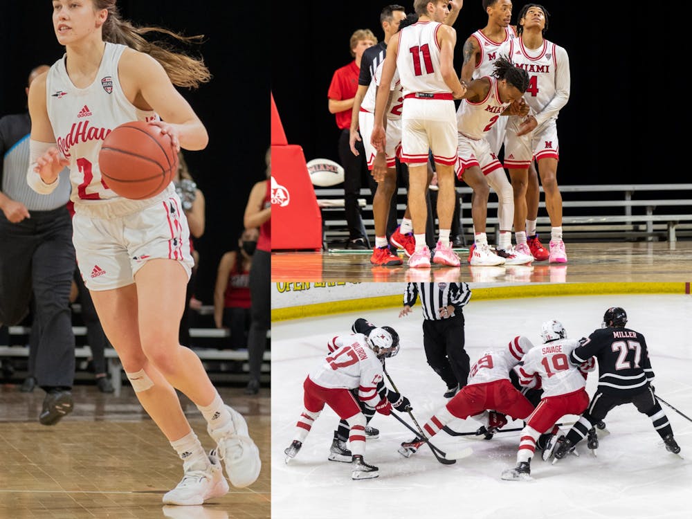 Miami University wrapped up its women’s and men’s basketball seasons and its hockey season last weekend.