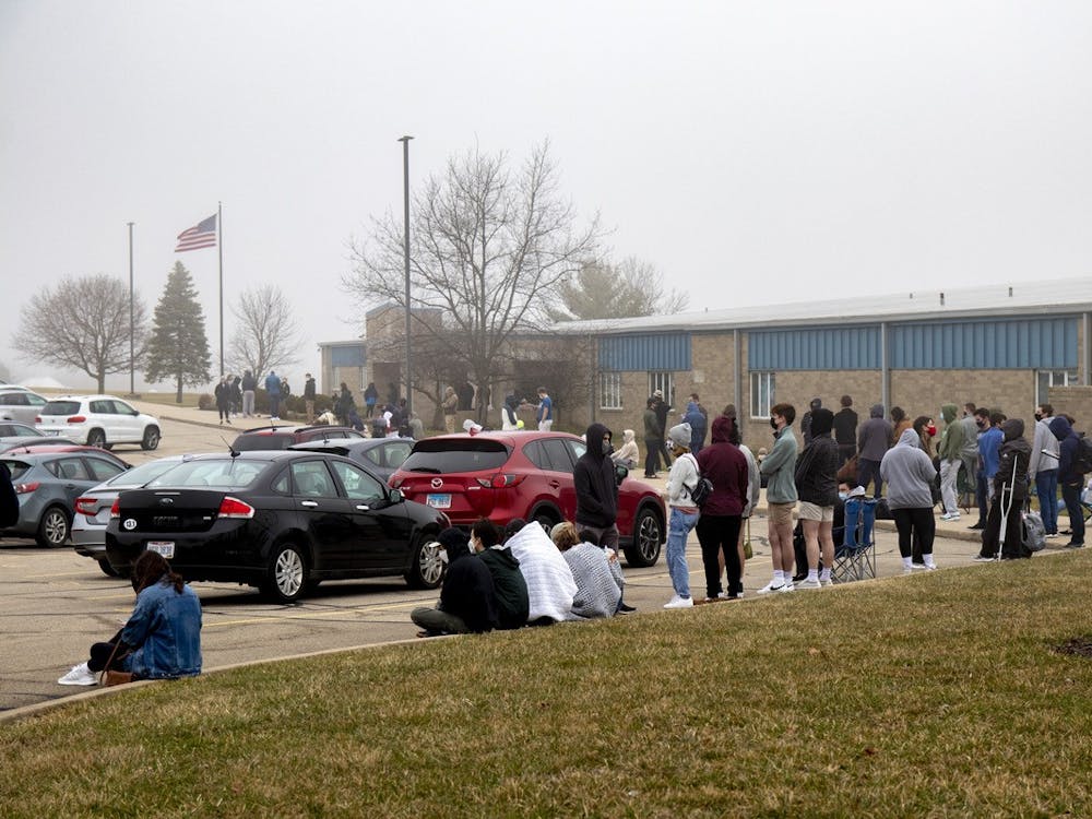 Though Ohioans aged 50 and older became eligible for vaccination, many still waited in line for hours in hopes of getting leftovers.