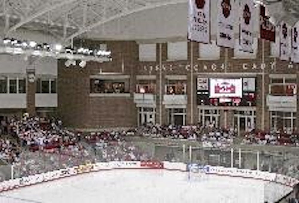Students take action to create disability seating in the student section of Goggin Ice Center.