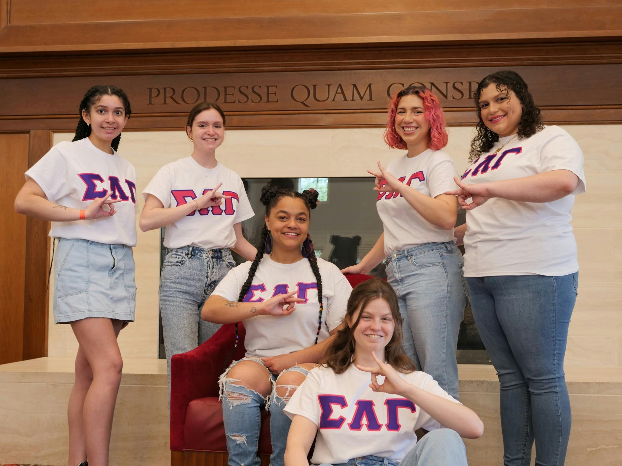 Mónnica Gay is part of the Multicultural Greek sorority Sigma Lambda Gamma.