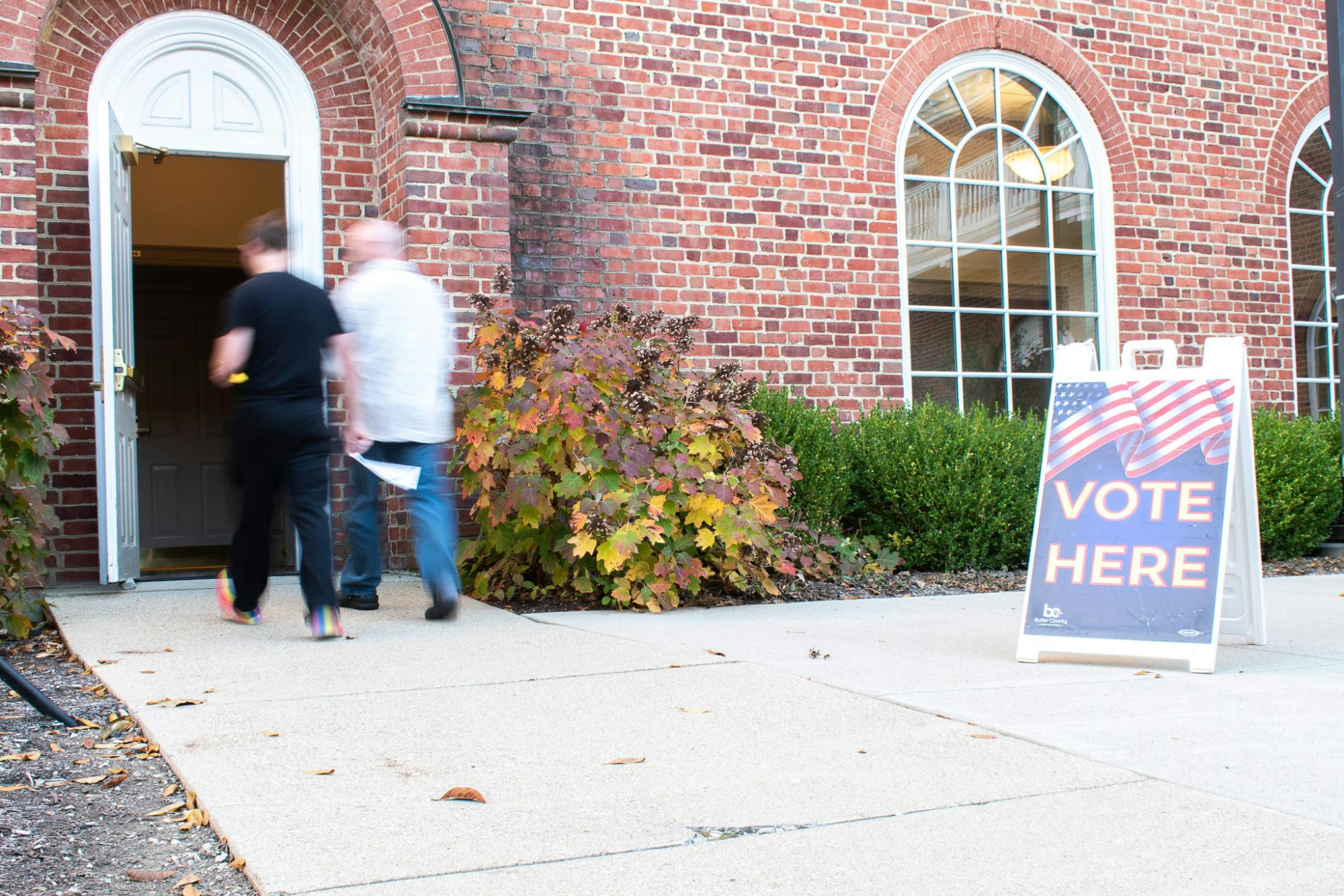 A steady stream of voters made its way into Marcum Hotel to vote throughout the afternoon.