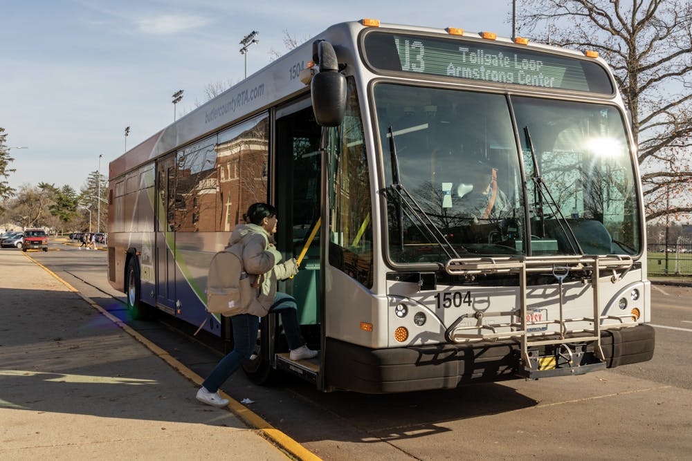 <p>Students at Miami University can take the Butler County Regional Transit Authority for free around campus and off-campus, seven days a week from 7 a.m. to 7 p.m.</p>