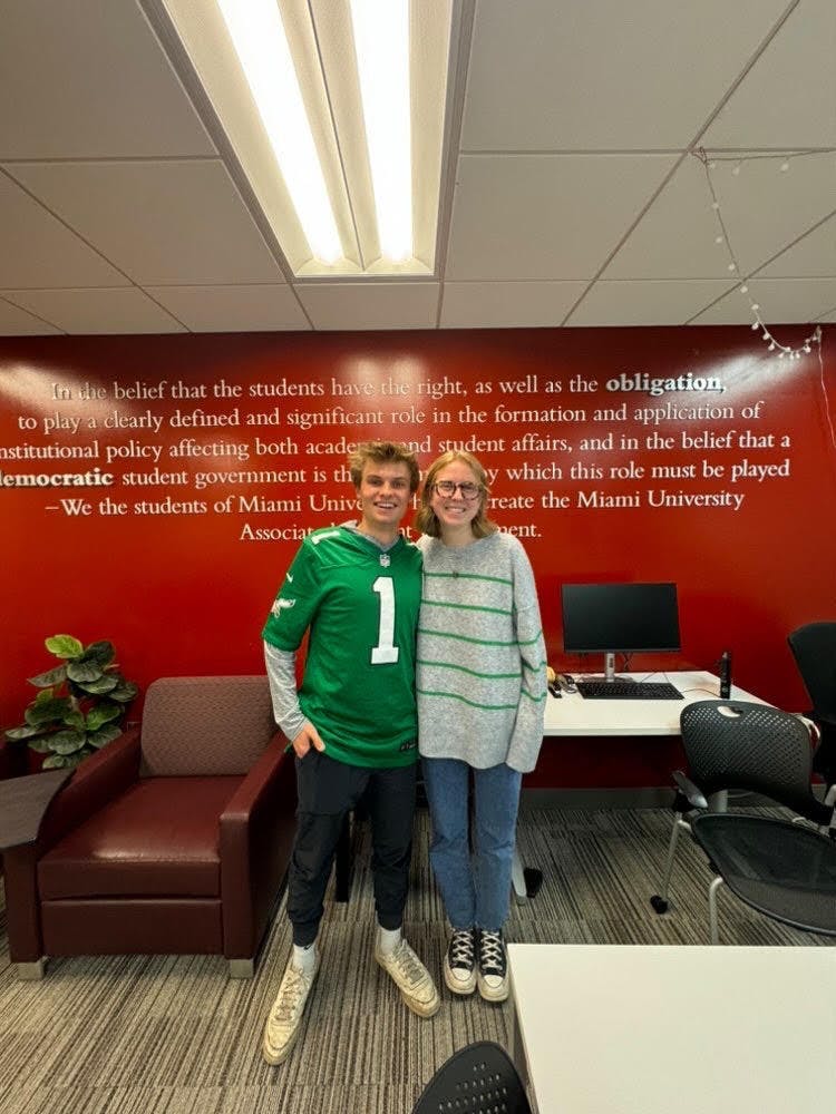 Will Brinley (left) and Babs Dwyer (right) were elected as student body president and vice president for the 2024-2025 academic year.