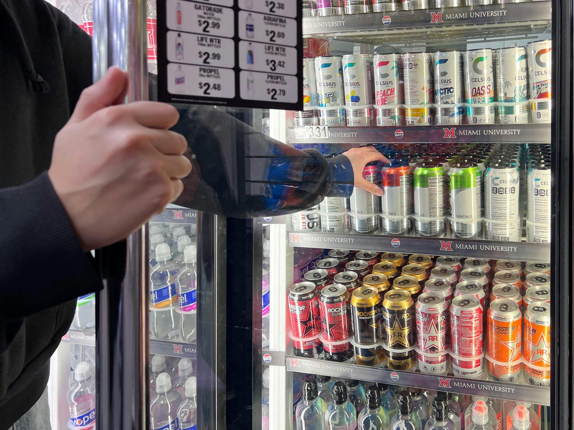 Students are turning to energy drinks, rather than coffee, to fuel their late nights. 