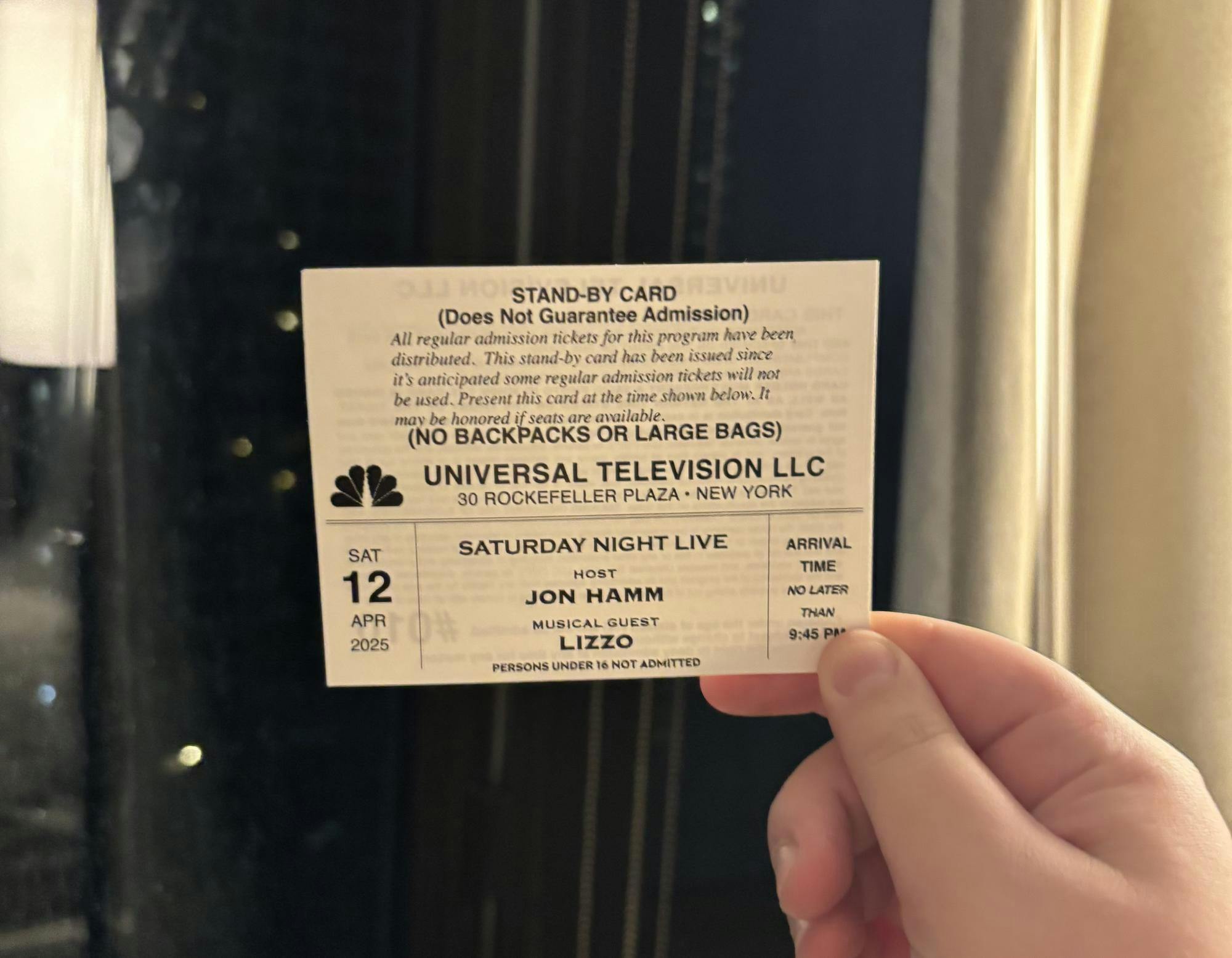 Culture Editor Stella Powers waited outside in the rain in the 'Saturday Night Live' standby line for five hours.