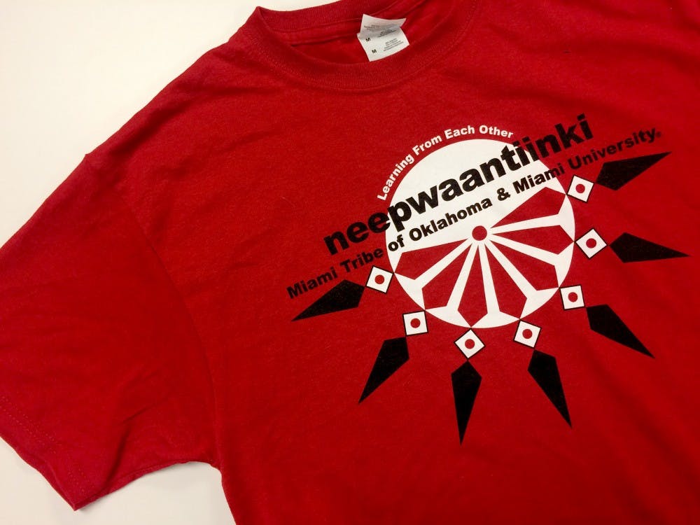 Shirts celebrating the partnership were given to Miami Tribe citizens.