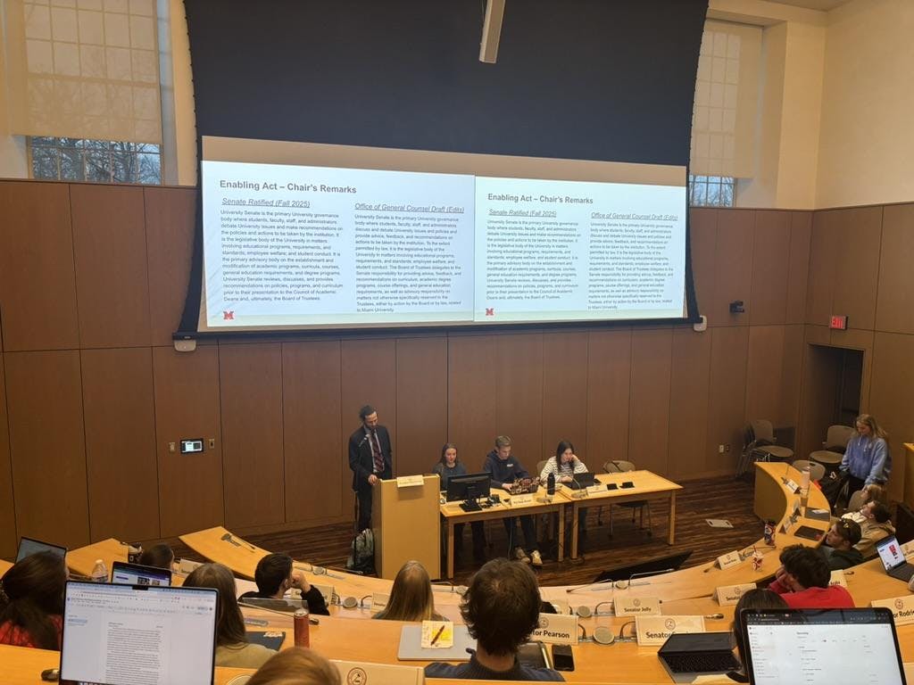 Nathan French provides updates from the University Senate.