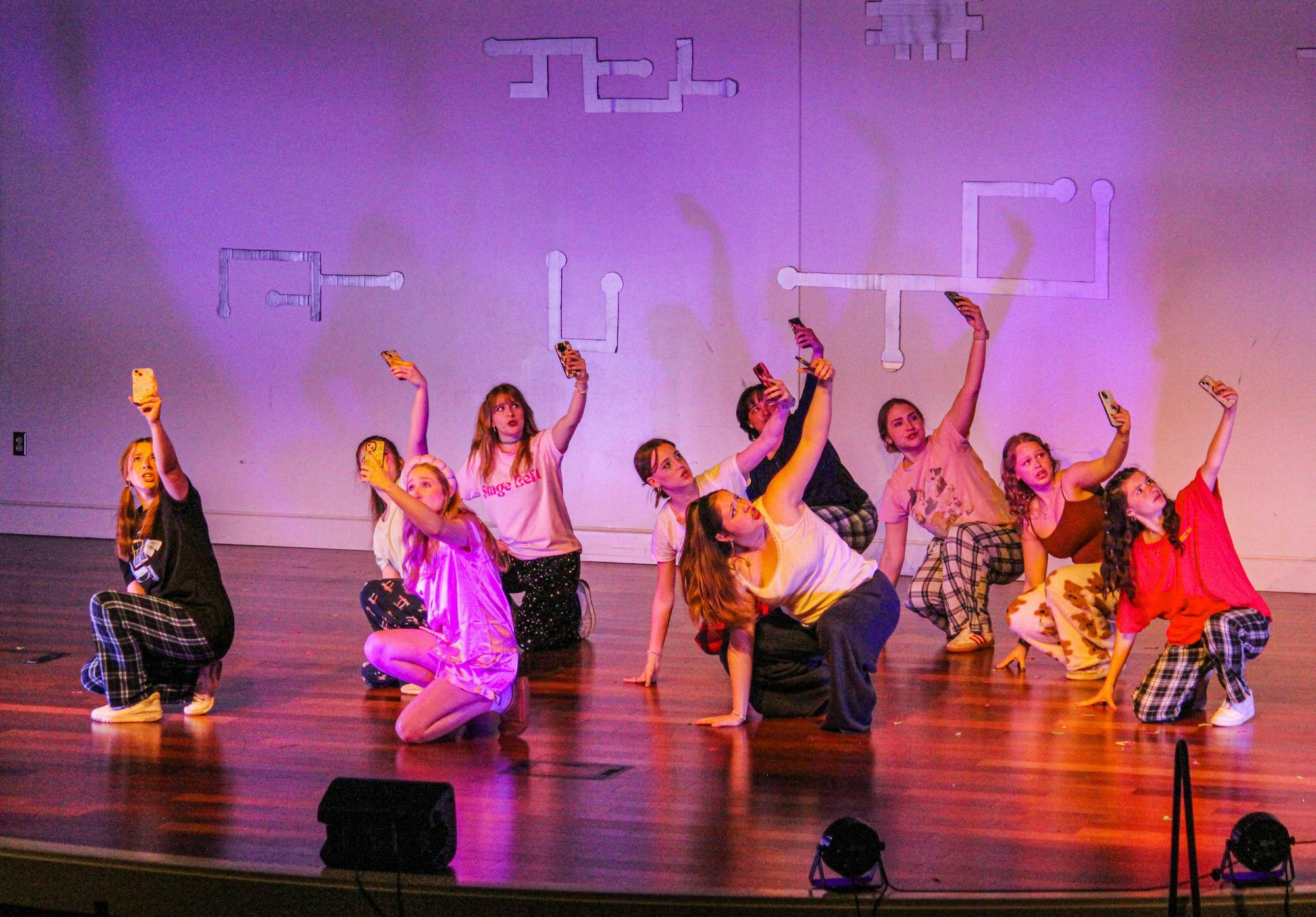Members of Stage Left perform in their production of "Be More Chill."